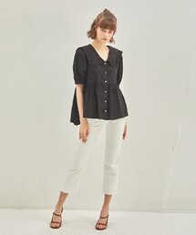Lilly Frill Blouse Black