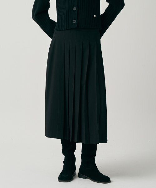 MOTT(モット)の「プリーツロングスカート-ブラック(スカート・レディース・その他・SMALL/MEDIUM)」の1枚目の写真
