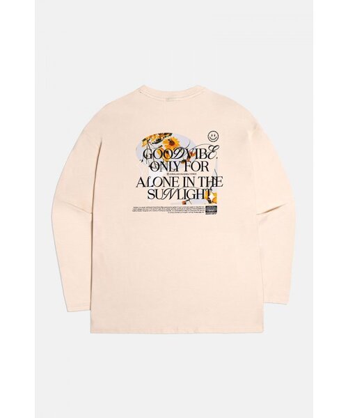 CORALIAN(コラリアン)の「フラワーアートワーク長袖コットンTシャツベージュ(Tシャツ/カットソー・レディース・その他・S/M/L/2XL/XL/4XL/5XL/XS/3XL)」の7枚目の写真