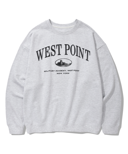 KANEITEI(カネイテイ)の「WEST POINT ARCH CREWNECK (MELANGE GRAY)(スウェット・レディース・グレー・MEDIUM/LARGE/X-LARGE)」の1枚目の写真