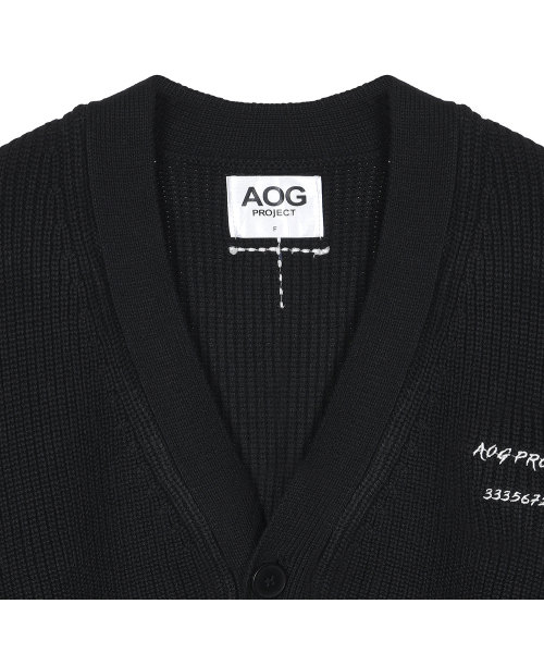 AOG PROJECT(エイオージープロジェクト)の「アンバランスニットカーディガン(ブラック)(カーディガン/ボレロ・メンズ・ブラック・FREE)」の7枚目の写真