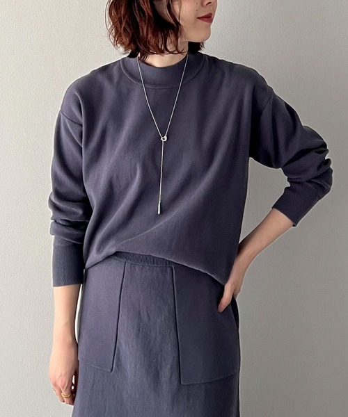 Doux archives（ドゥアルシーヴ）の「ベイカースカートニットＳＥＴＵＰ（ワンピース・レディース・ブルーグレー/グレー/ベージュ・FREE）」の5枚目の写真