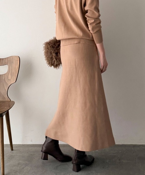 Doux archives（ドゥアルシーヴ）の「ベイカースカートニットＳＥＴＵＰ（ワンピース・レディース・ブルーグレー/グレー/ベージュ・FREE）」の18枚目の写真