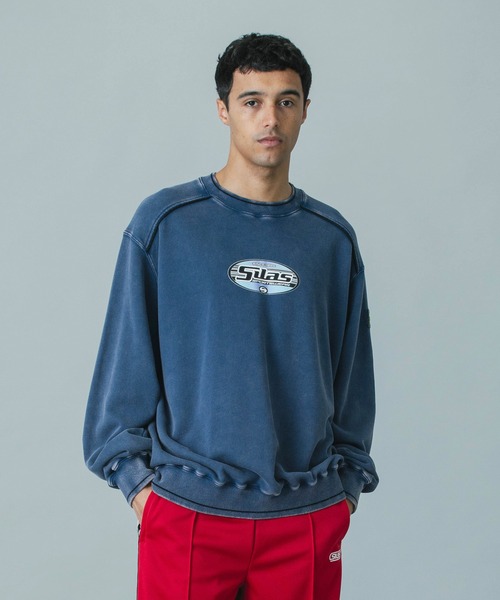 SILAS（サイラス）の「【UK COLLECTION】SKATE OVAL SWEATSHIRT（スウェット・メンズ・オフホワイト/ネイビー・S/M/L）」の2枚目の写真