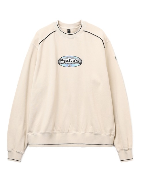 SILAS（サイラス）の「【UK COLLECTION】SKATE OVAL SWEATSHIRT（スウェット・メンズ・オフホワイト/ネイビー・S/M/L）」の3枚目の写真