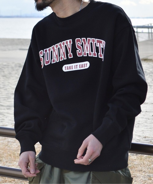 Sunny Smith(サニースミス)の「12.7オンス ヘビーウェイトカレッジ風アーチロゴ裏毛トレーナー(スウェット・メンズ・アッシュグレー/ブラック・X-LARGE/LARGE)」の15枚目の写真