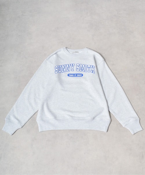 Sunny Smith(サニースミス)の「12.7オンス ヘビーウェイトカレッジ風アーチロゴ裏毛トレーナー(スウェット・メンズ・アッシュグレー/ブラック・X-LARGE/LARGE)」の8枚目の写真