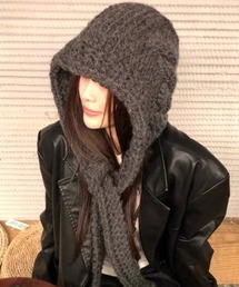 Vipoa | Hand knit hooded balaclava(ネックウォーマー/スヌード)