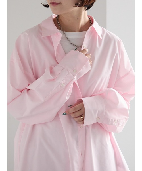 Samansa Mos2(サマンサ モスモス)の「【ZOZO限定】柄アソートビッグシャツ(シャツ/ブラウス・レディース・グレー/ピンク/ブルー/イエロー/ネイビー・F)」の5枚目の写真