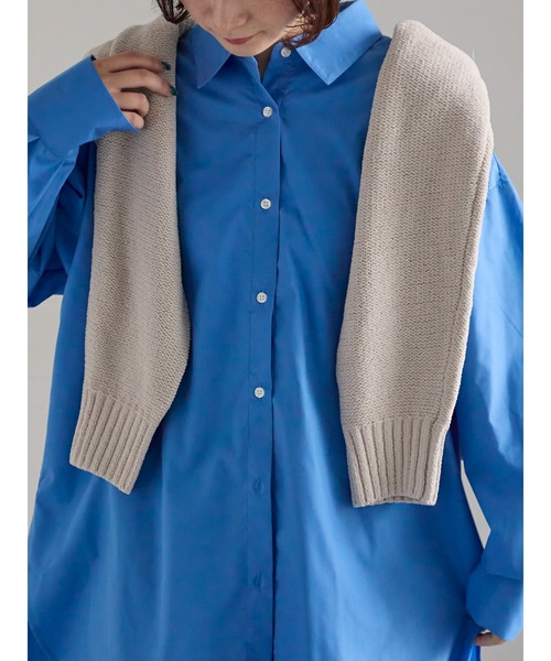 Samansa Mos2(サマンサ モスモス)の「【ZOZO限定】柄アソートビッグシャツ(シャツ/ブラウス・レディース・グレー/ピンク/ブルー/イエロー/ネイビー・F)」の19枚目の写真