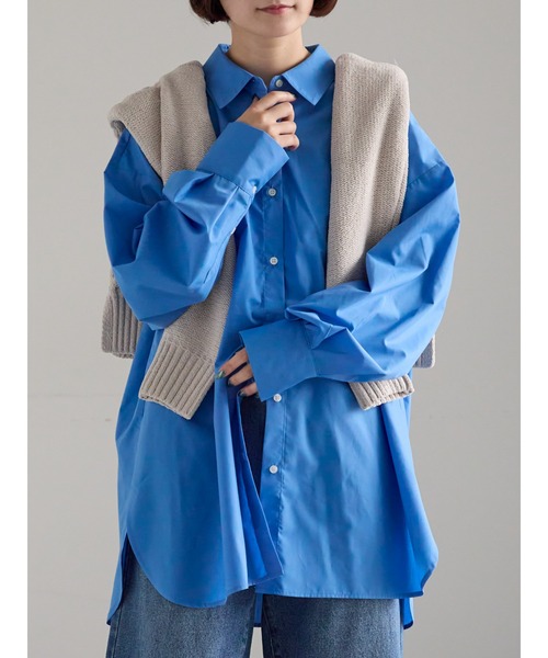 Samansa Mos2(サマンサ モスモス)の「【ZOZO限定】柄アソートビッグシャツ(シャツ/ブラウス・レディース・グレー/ピンク/ブルー/イエロー/ネイビー・F)」の21枚目の写真