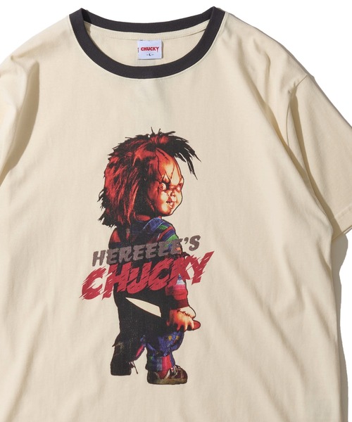 ADPOSION(アドポーション)の「【CHUCKY / チャッキー】フロントプリントクルーネックTシャツ(Tシャツ/カットソー・レディース・チャコールグレー/ホワイト/オフホワイト・LARGE/X-LARGE/MEDIUM)」の1枚目の写真