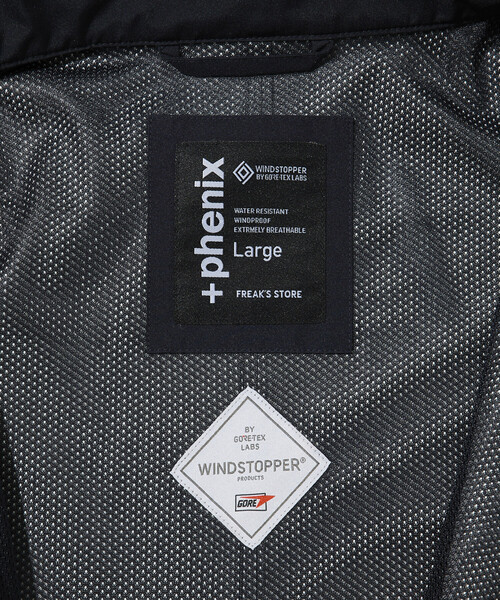 +phenix（プラスフェニックス）の「+phenix/プラスフェニックス 別注 GORE-TEX WINDSTOPPER SHORT MODS COAT/ゴアテックス ウインドストッパー ショートモッズコート（ブルゾン・メンズ・ブラック/オリーブ/ネイビー・SMALL/LARGE/MEDIUM）」の14枚目の写真