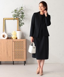 GALLORIA | 【セットアップで着られる】キレメクペプラムジャケット(ノーカラージャケット)