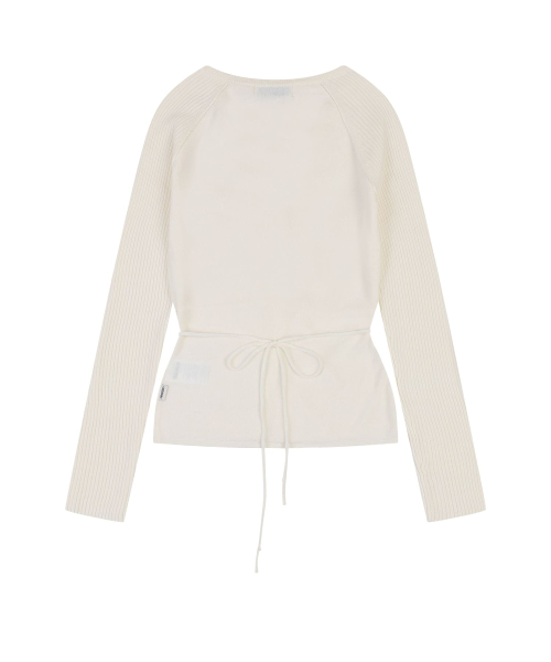 ORDINARY HOLIDAY（オーディナリー ホリデー）の「ANGORA V-NECK SLIM CARDIGAN [IVORY]（カーディガン/ボレロ・レディース・その他・FREE）」の4枚目の写真