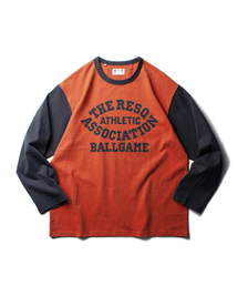 THE RESQ（ザーレスキュー）の「BALLGAME DUGOUT L/S TEE [DUST ORANGE]（Tシャツ/カットソー）」