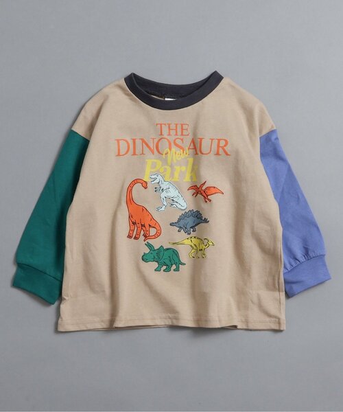 BREEZE（ブリーズ）の「【WEB限定】イロイログラフィックTシャツ（Tシャツ/カットソー・キッズ・グレー/エメラルド/オフホワイト/ライム/ピンク/グリーン/サックスブルー/パープル/ネイビー/チャコール/ベージュ・100/90/140/130/120/110/150）」の5枚目の写真