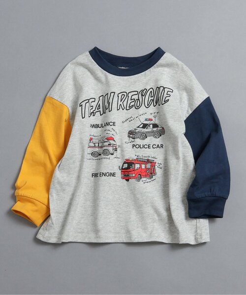 BREEZE（ブリーズ）の「【WEB限定】イロイログラフィックTシャツ（Tシャツ/カットソー・キッズ・グレー/エメラルド/オフホワイト/ライム/ピンク/グリーン/サックスブルー/パープル/ネイビー/チャコール/ベージュ・100/90/140/130/120/110/150）」の3枚目の写真