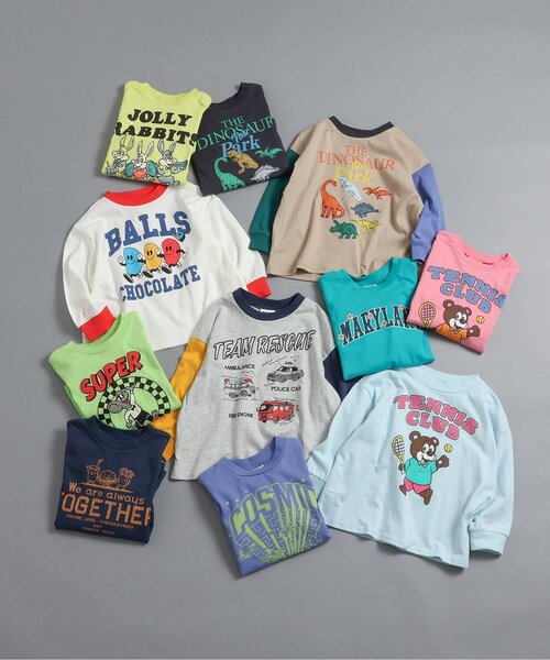 BREEZE（ブリーズ）の「【WEB限定】イロイログラフィックTシャツ（Tシャツ/カットソー・キッズ・グレー/エメラルド/オフホワイト/ライム/ピンク/グリーン/サックスブルー/パープル/ネイビー/チャコール/ベージュ・100/90/140/130/120/110/150）」の17枚目の写真