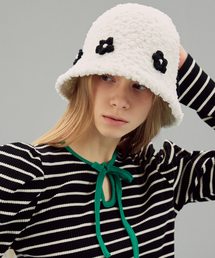 DEWE HEART DEWE（デューイーハートデューイー）の「フラワーバケットハット_ホワイト（ハット）」