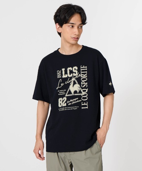 le coq sportif（ルコックスポルティフ）の「【le coq sportif/ルコック】 フットボールインスパイア カレッジ風ロゴTシャツ【ひんやり接触冷感】（Tシャツ/カットソー・メンズ・ホワイト/グリーン/オレンジ/ネイビー・XL/L/M/XXL）」の3枚目の写真