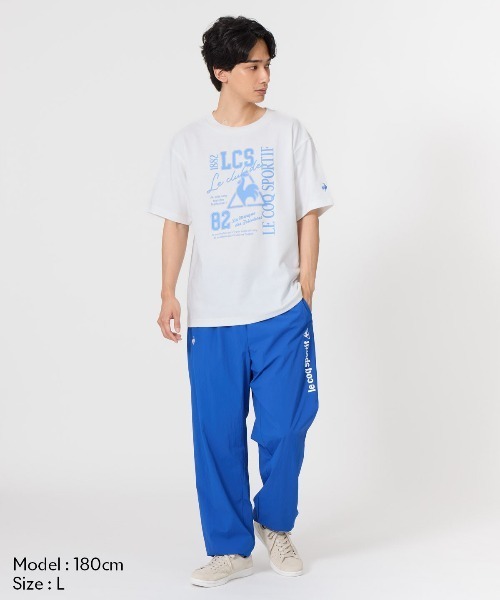 le coq sportif（ルコックスポルティフ）の「【le coq sportif/ルコック】 フットボールインスパイア カレッジ風ロゴTシャツ【ひんやり接触冷感】（Tシャツ/カットソー・メンズ・ホワイト/グリーン/オレンジ/ネイビー・XL/L/M/XXL）」の6枚目の写真