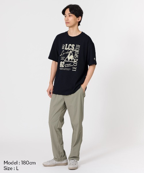 le coq sportif（ルコックスポルティフ）の「【le coq sportif/ルコック】 フットボールインスパイア カレッジ風ロゴTシャツ【ひんやり接触冷感】（Tシャツ/カットソー・メンズ・ホワイト/グリーン/オレンジ/ネイビー・XL/L/M/XXL）」の18枚目の写真