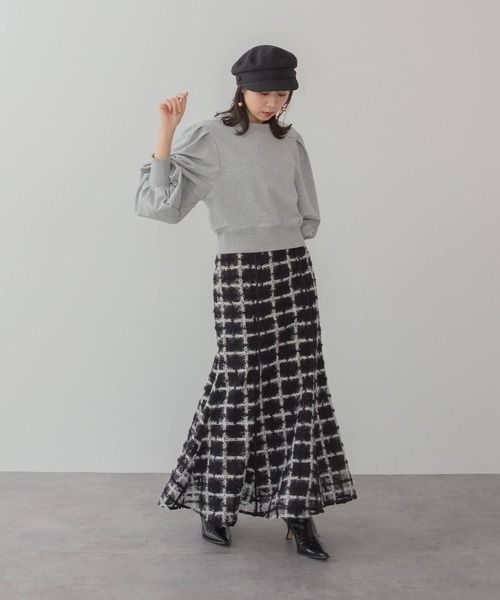 Leja(レジャ)の「【LEJA】ラメシャギーツイードチェックフリルマーメイドワンピースドレス美脚効果結婚式 パーティードレス 成人式 二次会 同窓会 お呼ばれ オケージョン 20代 30代(ドレス・レディース・ブルー/ブラック・SMALL/MEDIUM)」の12枚目の写真