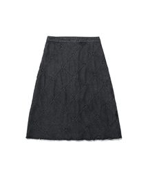 DENIM PANEL SKIRT_CHARCOAL(NG2EFFD115A)