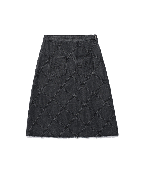 NICE GHOST CLUB（ナイスゴーストクラブ）の「DENIM PANEL SKIRT_CHARCOAL(NG2EFFD115A)（スカート・レディース・その他・S/M）」の2枚目の写真