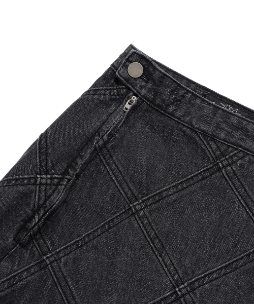 NICE GHOST CLUB（ナイスゴーストクラブ）の「DENIM PANEL SKIRT_CHARCOAL(NG2EFFD115A)（スカート・レディース・その他・S/M）」の3枚目の写真