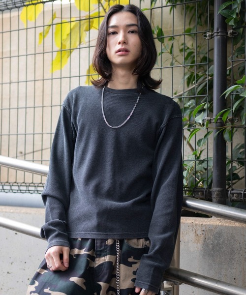 WEGO(ウィゴー)の「WEGO/【26年春夏新作】ワッフルT(LS)(Tシャツ/カットソー・メンズ・ブラック系その他/ホワイト・MEDIUM/LARGE)」の4枚目の写真
