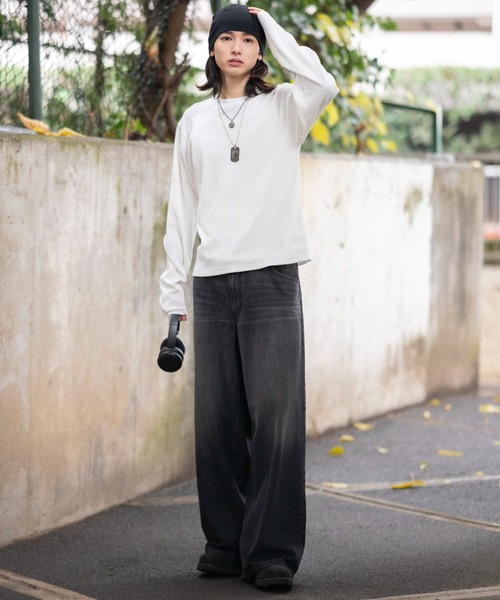 WEGO(ウィゴー)の「WEGO/【26年春夏新作】ワッフルT(LS)(Tシャツ/カットソー・メンズ・ブラック系その他/ホワイト・MEDIUM/LARGE)」の17枚目の写真