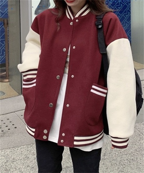 セール】フリースボンディング スタジャンジャケット（スタジャン