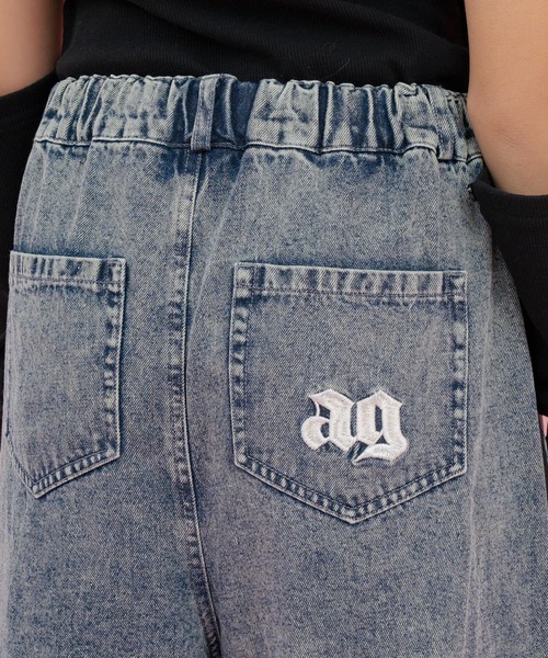 ANAP GiRL(アナップガール)の「タック入り ライン デニム カーゴ パンツ(その他パンツ・キッズ・ブラック/ライトブルー・M/S/XS)」の17枚目の写真