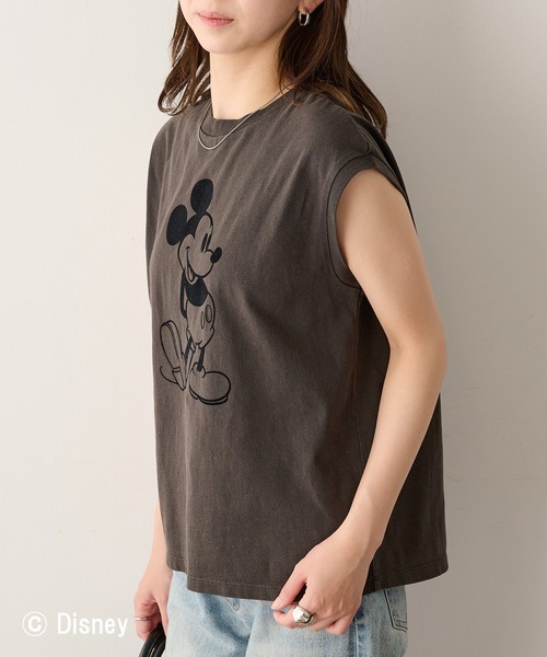 GOOD ROCK SPEED(グッドロックスピード)の「【GOOD ROCK SPEED】Disney / Mickey Mouse ミッキーマウス / ノースリーブTシャツ(タンクトップ・レディース・インディゴブルー/ブラウン/チャコールグレー・FREE)」の11枚目の写真