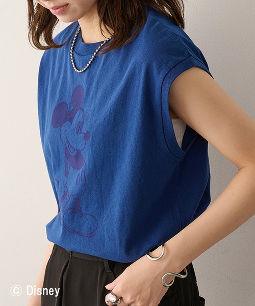 GOOD ROCK SPEED(グッドロックスピード)の「【GOOD ROCK SPEED】Disney / Mickey Mouse ミッキーマウス / ノースリーブTシャツ(タンクトップ・レディース・インディゴブルー/ブラウン/チャコールグレー・FREE)」の4枚目の写真