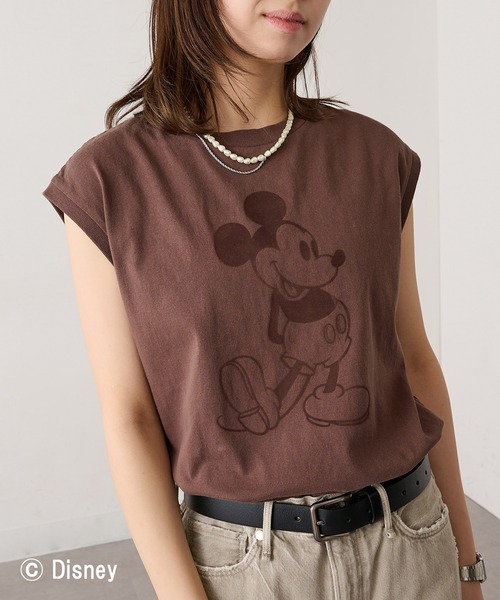 GOOD ROCK SPEED(グッドロックスピード)の「【GOOD ROCK SPEED】Disney / Mickey Mouse ミッキーマウス / ノースリーブTシャツ(タンクトップ・レディース・インディゴブルー/ブラウン/チャコールグレー・FREE)」の16枚目の写真