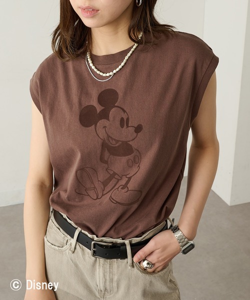 GOOD ROCK SPEED(グッドロックスピード)の「【GOOD ROCK SPEED】Disney / Mickey Mouse ミッキーマウス / ノースリーブTシャツ(タンクトップ・レディース・インディゴブルー/ブラウン/チャコールグレー・FREE)」の20枚目の写真