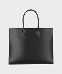 MERGO（メルゴ）の「カウスプリットレザー スクエアトートバッグ[ブラック]（トートバッグ）」