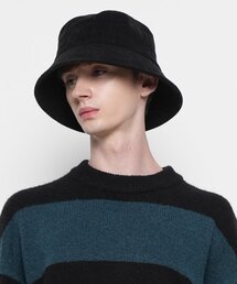 THE-ABON（エイボン）の「メンズコーデュロイミニマルバケットハットブラック（ハット）」