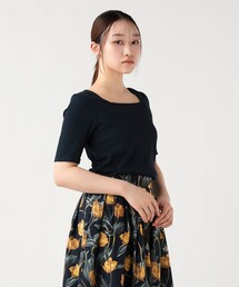 【7/16値下げ】メタルチャーム スクエアネック Tシャツ