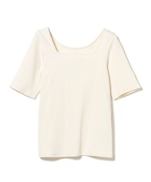 メタルチャーム スクエアネック Tシャツ