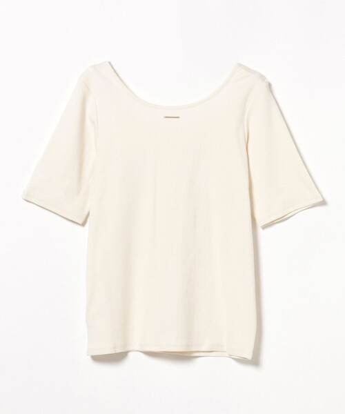 BEAMS HEART（ビームスハート）の「メタルチャーム スクエアネック Tシャツ（Tシャツ/カットソー・レディース・オフホワイト/ネイビー/グリーン/ブラウン・FREE）」の15枚目の写真