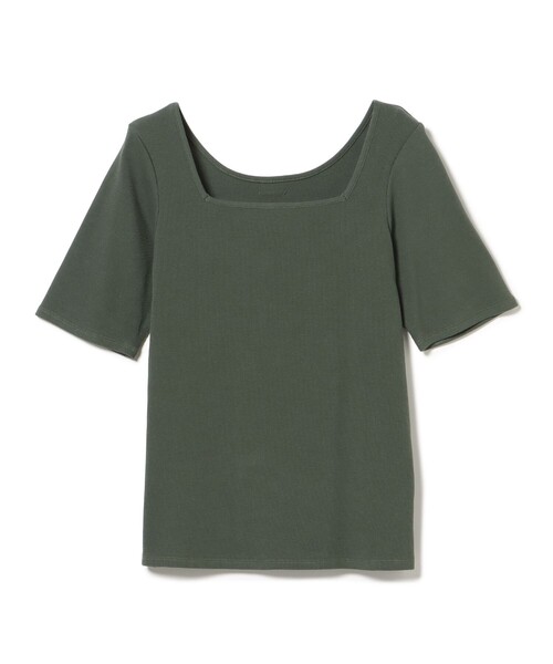 BEAMS HEART（ビームスハート）の「メタルチャーム スクエアネック Tシャツ（Tシャツ/カットソー・レディース・オフホワイト/ネイビー/グリーン/ブラウン・FREE）」の20枚目の写真