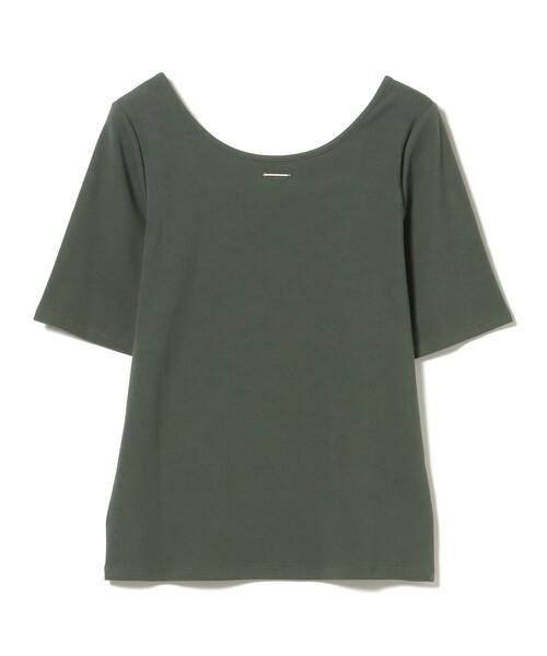 BEAMS HEART（ビームスハート）の「メタルチャーム スクエアネック Tシャツ（Tシャツ/カットソー・レディース・オフホワイト/ネイビー/グリーン/ブラウン・FREE）」の21枚目の写真
