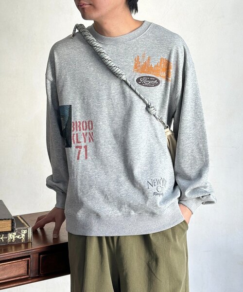 CPCM（シーピーシーエム）の「落書き風ロンT（Tシャツ/カットソー・メンズ・ホワイト/ピンク/グレー・MEDIUM/LARGE）」の2枚目の写真