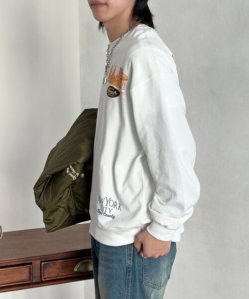 CPCM（シーピーシーエム）の「落書き風ロンT（Tシャツ/カットソー・メンズ・ホワイト/ピンク/グレー・MEDIUM/LARGE）」の10枚目の写真