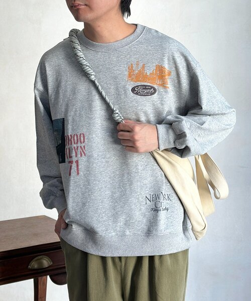 CPCM（シーピーシーエム）の「落書き風ロンT（Tシャツ/カットソー・メンズ・ホワイト/ピンク/グレー・MEDIUM/LARGE）」の11枚目の写真