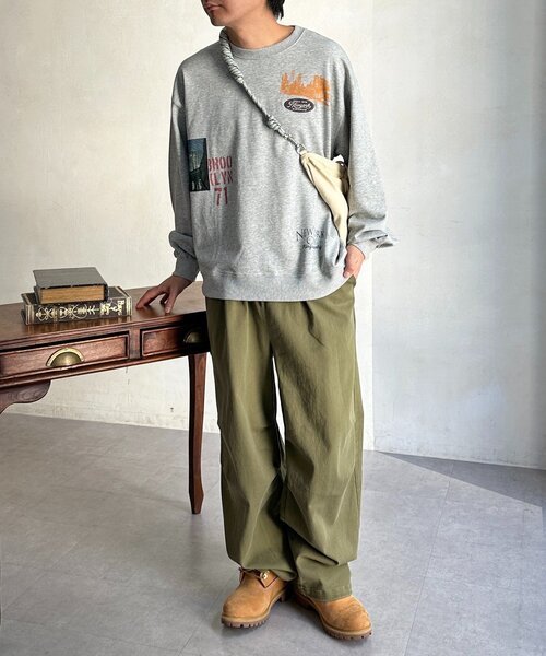 CPCM（シーピーシーエム）の「落書き風ロンT（Tシャツ/カットソー・メンズ・ホワイト/ピンク/グレー・MEDIUM/LARGE）」の15枚目の写真